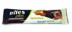 Гематоген ДиYes Ореховый на фруктозе в шоколадной глазури 35 г