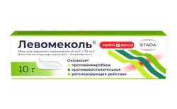 Левомеколь мазь д/наружн. прим. 40 мг/г+7.5 мг/г 10 г 1 шт.