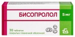 Бисопролол, таблетки покрытые пленочной оболочкой 5 мг 30 шт